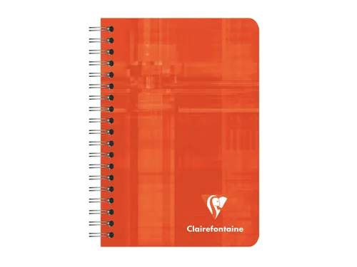 Notitieboek Clairefontaine 95x140mm 180 pagina's spiraal lijn assorti