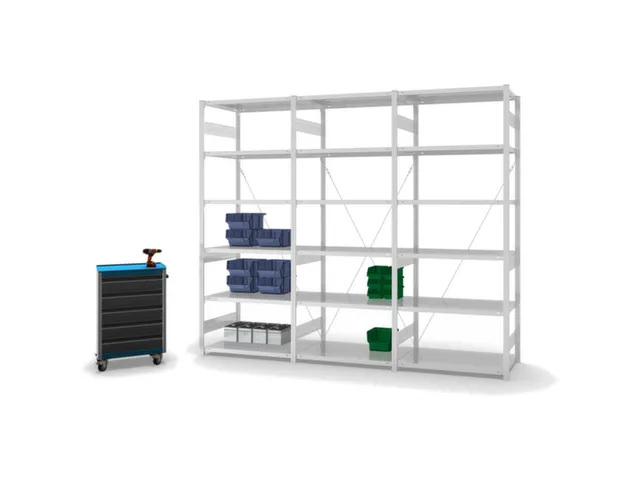 rayonnage modulaire,rayonnage départ,HxlxP 2500x1060x635mm