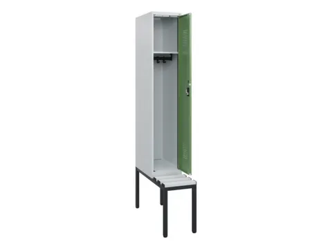 locker met bank,HxBxD 1950x300x815mm,1vak,vak B 300mm,cilinderslot
