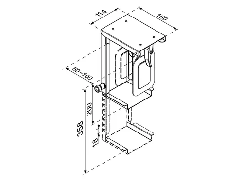 CPU houder CPU-D075 tot 10kg Zwart