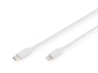 Gegevens-/oplaadkabel Lightning USB-C M/M 1m PVC MFI Wit 20V/3A 60W - 1