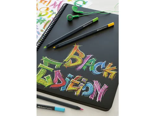 Kleurpotloden Faber-Castell Black Edition in kartonnen etui á 24 stuk