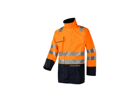 Sioen Kaldvik regenjas, oranje/marineblauw, maat M, per stuk