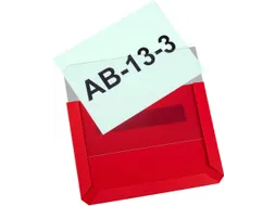 zichtpaneel,DIN A6,liggend,rood,achterzijde magnetisch