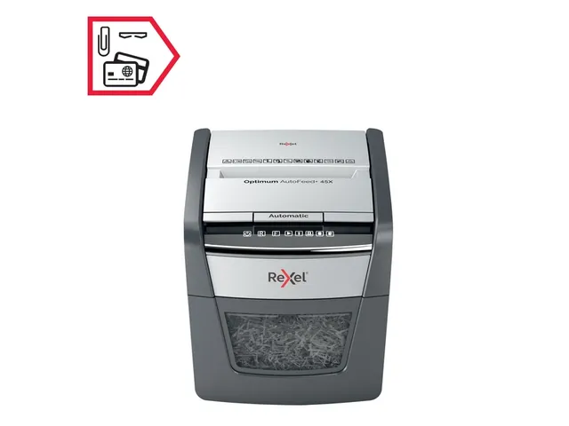 Papiervernietiger Rexel Optimum Auto+ 45X snippers 4x28mm
