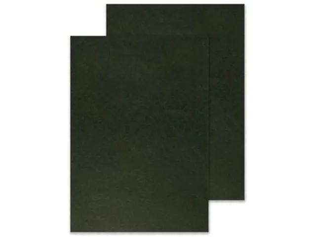 Voorblad A4 Zwart Lederlook 250 Grams Pak 100 Stuks