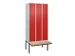 locker voor scheiding van kleding,HxBxD 2120x900x815mm,3vak