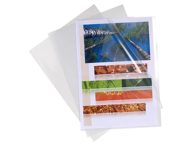 Zakje Met 10 L-Mappen Gladde Polypropyleen 0.12mm A4 Transparant