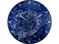 Wandklok NeXtime dia. 35cm bol glas 'Milky Way dome' Romeinse cijfers