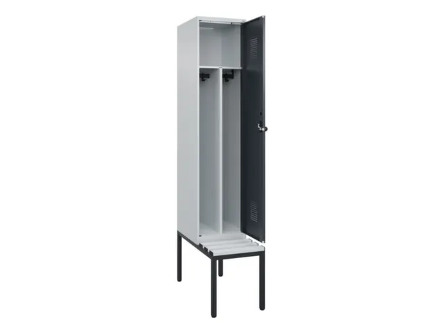 locker met bank,voor scheiding van kleding,HxBxD 2120x400x815mm,1vak