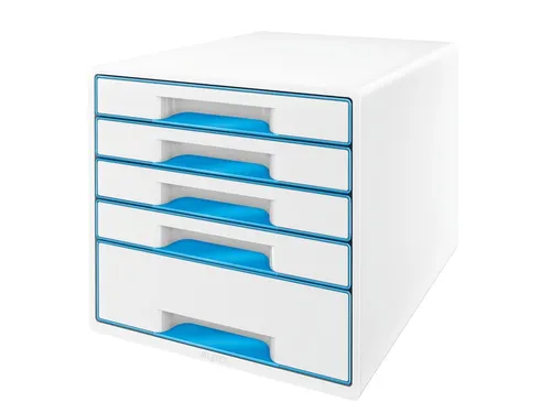 Ladenblok Leitz WOW Cube 5 laden wit/blauw