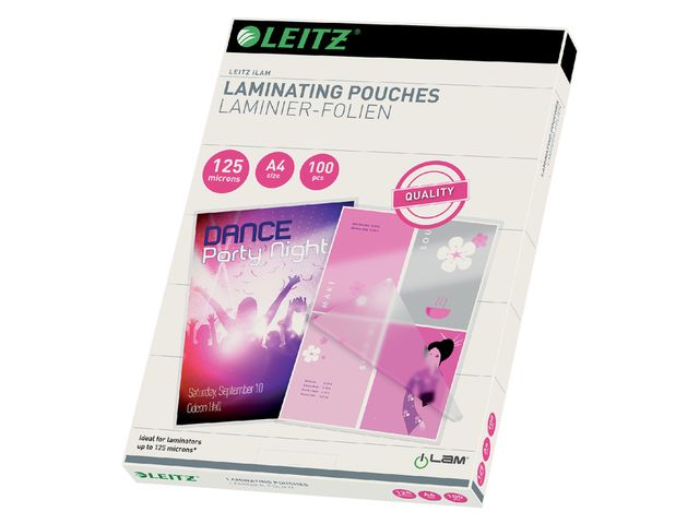 Lamineerhoes Leitz A4 2x125 Micron 100stuks | LamineerSystemen.nl