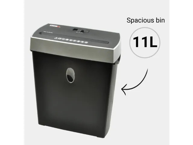 Papiervernietiger 8 Vel 4x38 mm 11 Liter