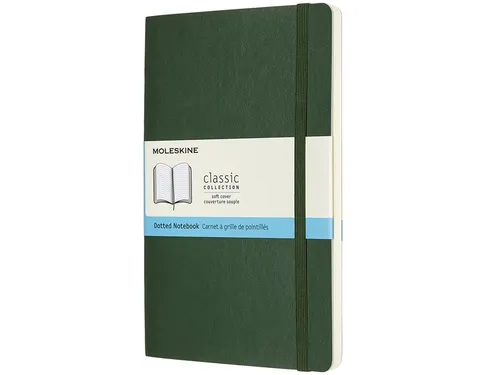 Notitieboek Moleskine large 130x210mm dots soft cover myrtle green