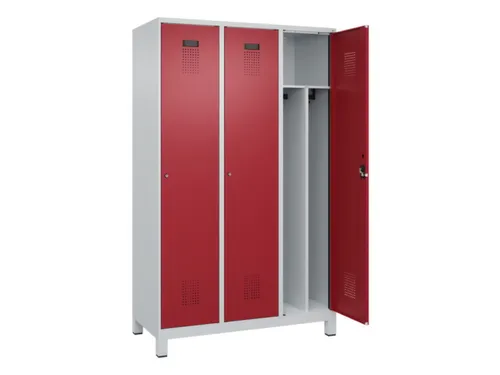 locker voor scheiding van kleding,HxBxD 1950x1200x500mm,3vak