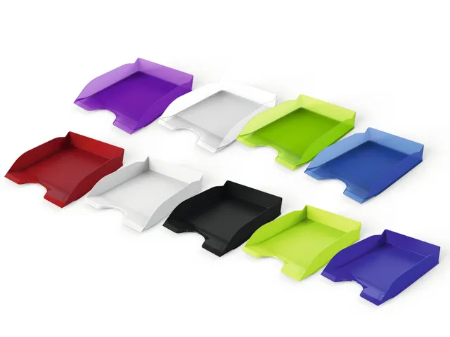 Brievenbakje Stapelbaar Basic A4 Transparant Blauw