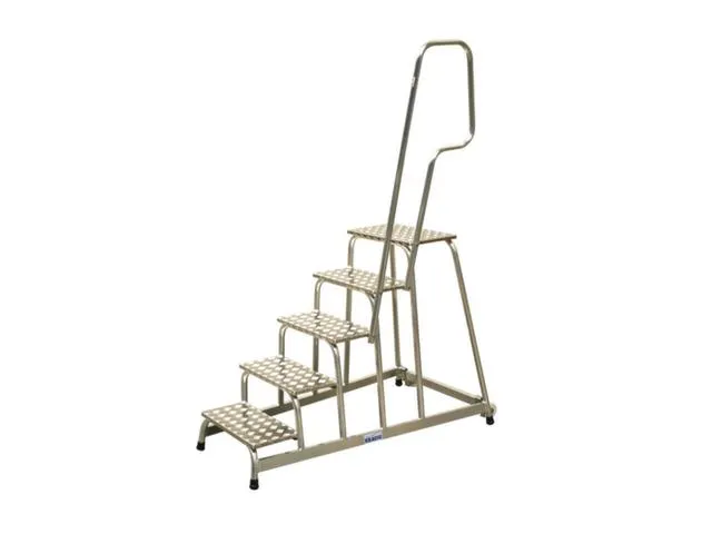 Montagetrap Aluminium H1 0m 5treden Platform Treden Traanplaat Leuning