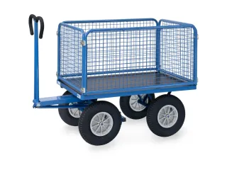 Handtrekwagens 6434l 1000kg 1200x800mm Luchtbanden Draadgaas Wanden - 1