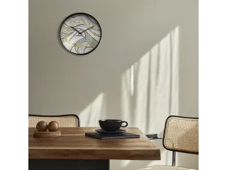 Wandklok Nextime dia 30cm grijs kunststof Koi - 5