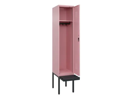 locker met bank,HxBxD 2120x400x815mm,1vak,vak B 400mm,cilinderslot