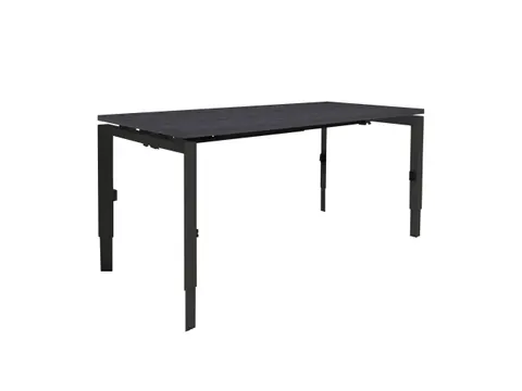 Bureau Linesto N3 hoogte instelbaar 120x80cm houtprint schaduw zwart