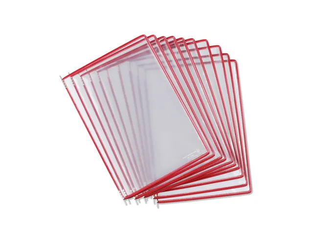 Zichtpaneel Tarifold A4 verticaal 230x343mm Rood 10 stuks