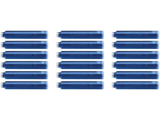 Inktpatronen Schneider 3 doosjes a 6 stuks op blister blauw
