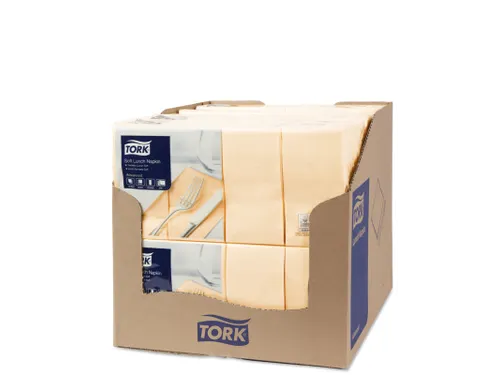 Tork 477884 Soft Lunchservet Advanced Zand 33x33cm 1/8 vouw