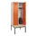 locker met bank,HxBxD 2120x800x815mm,2vak,vak B 400mm,draaigrendel