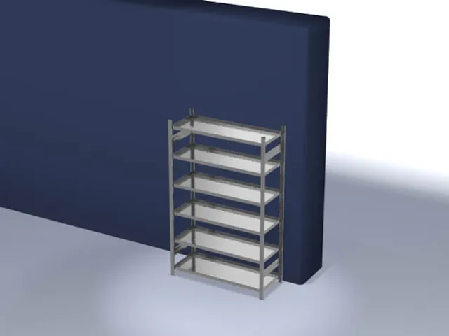 Inhaakstelling Basisveld 2000x1300x535mm 180kg 5legborden Opvang