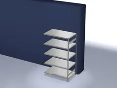 systeemstelling,aanbouwveld,HxBxD 2000x1310x835mm,vakl. 240kg