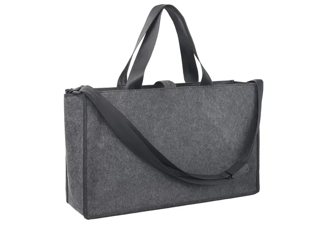 Bureautas Juscha RPET hybride werken donker grijs 50x28x15cm