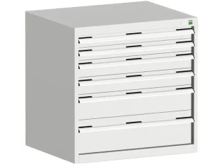 ladekast 800x800x650mm 6laden zware lasten RAL7035 front RAL7035 - 1