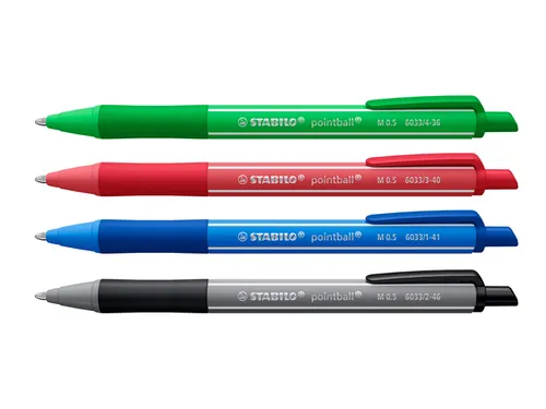 Balpen STABILO pointball colorful medium assorti