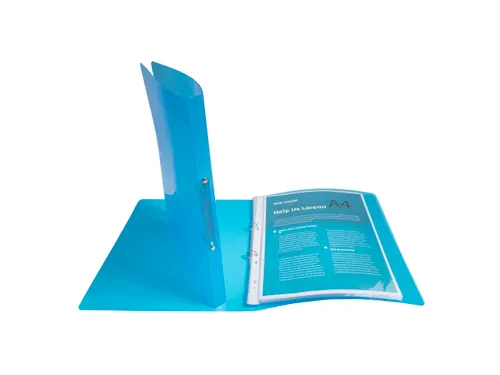 Ringmap PP CRYSTAL A4 2R 15mm blauw