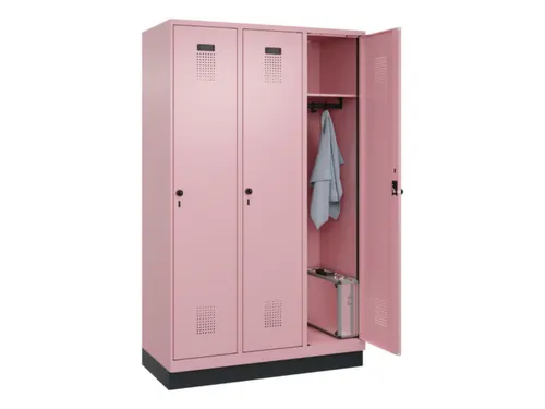 locker,HxBxD 1950x1200x500mm,3vak,vak B 400mm,draaigrendel,sokkel
