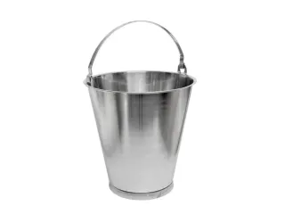 emmer,HxØ 293x300mm,10l,RVS zijdemat gepolijst,m. vloerring - 1