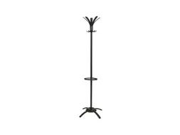 Cleo design kapstok met 5 dubbele haken 175 cm metaal zwart