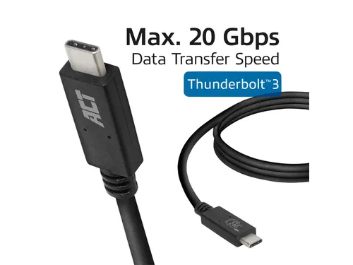 Kabel ACT USB-C USB 4 20Gbps Thunderbolt3 1 meter