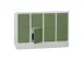 armoire multicases,HxlxP 855x1200x500mm,RAL7035,face avant RAL6011