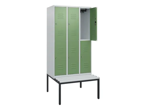 Dubbeldekse dekenkist,HxBxD 1950x900x815mm,3x2vak.,vak B 300mm