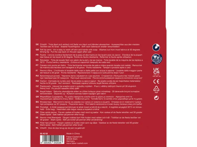 Viltstift Faber-Castell 36 stuks karton etui assorti