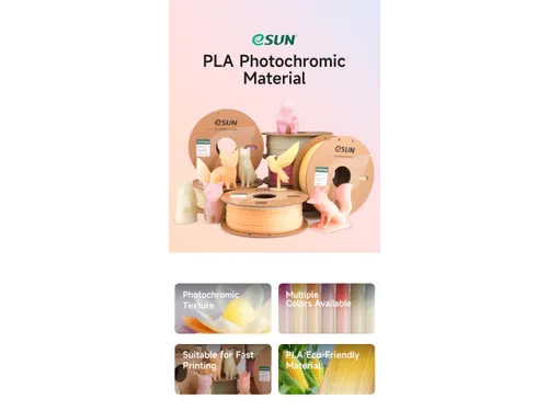 eSUN 3D printer Filament PLA-UV Color Change 1,75 mm Groen 1kg