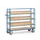 Etagewagens 4255 4 Etages Hout 500kg 1250x610mm Ral5007