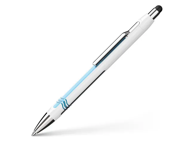 Balpen Schneider Epsilon Touch Blauwschrijvend, Huls Wit/blauw