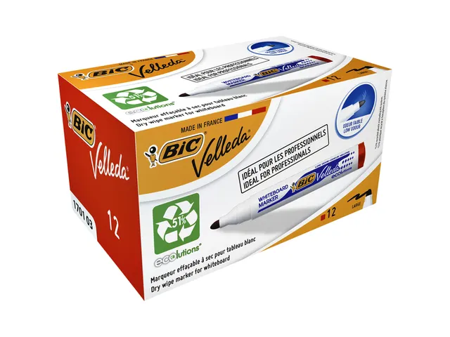 Viltstift Bic Velleda 1701 whiteboard rond large rood