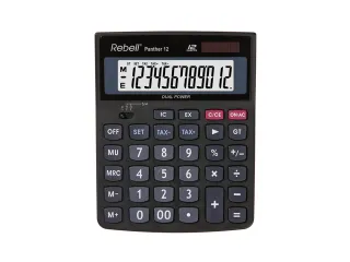 Calculator Rebell PANTHER 12BX zwart desk 12 digit - 1