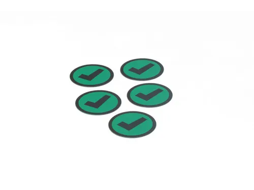Impressiemagneetfolie Check Groen Ø50mm x 0,85mm