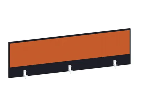 baliepaneel,v. bureau,aanbouw achter,B 1600mm,CC-zwart,BN3012-oranje