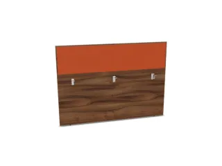 baliepaneel bureau aanbouw achter NP-tiepolo nut BN3012-oranje 1600mm - 1